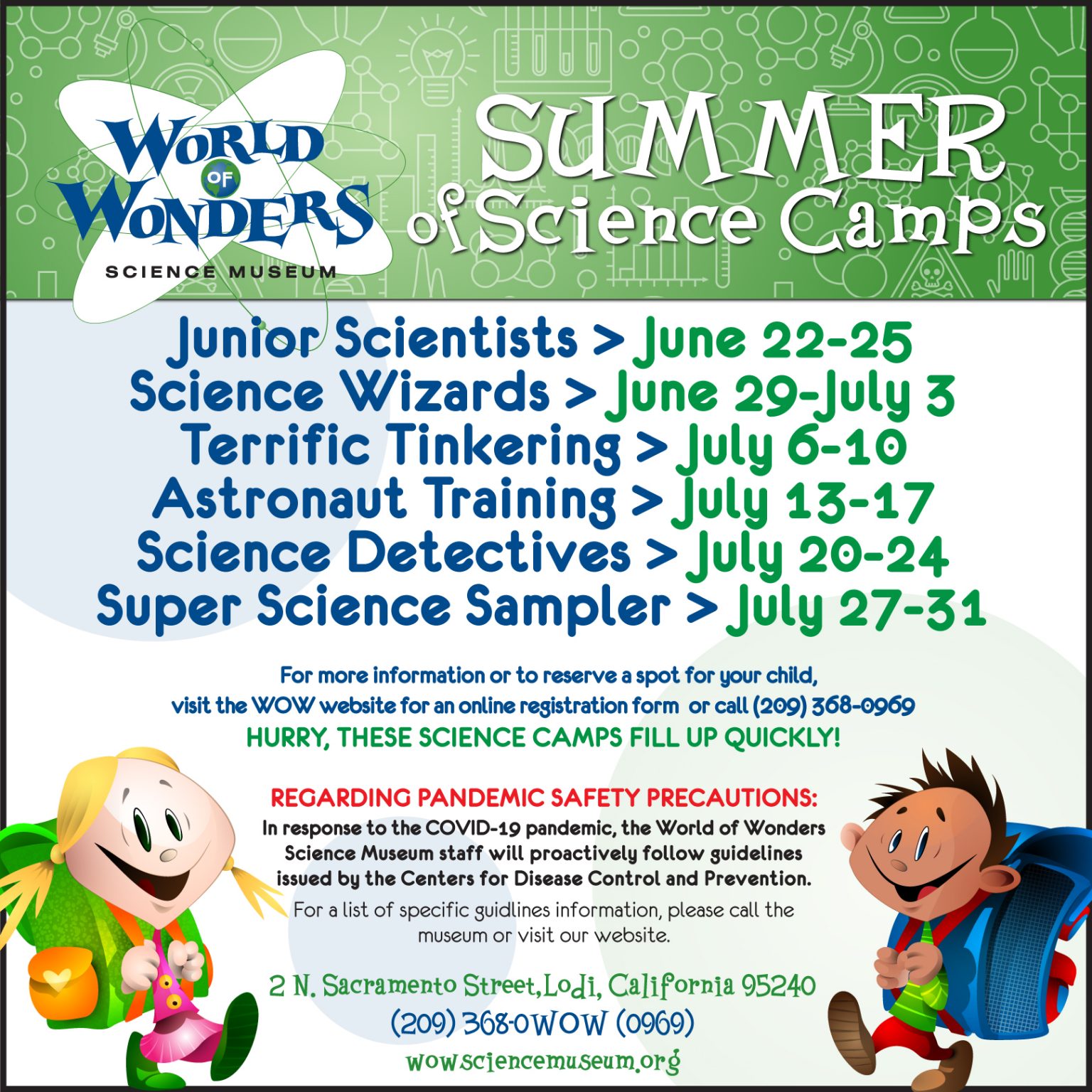 Summer of Science Camps Registration NOW OPEN! World of Wonders